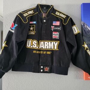 Nascar Black Kids Jacket with Yellow Accents
